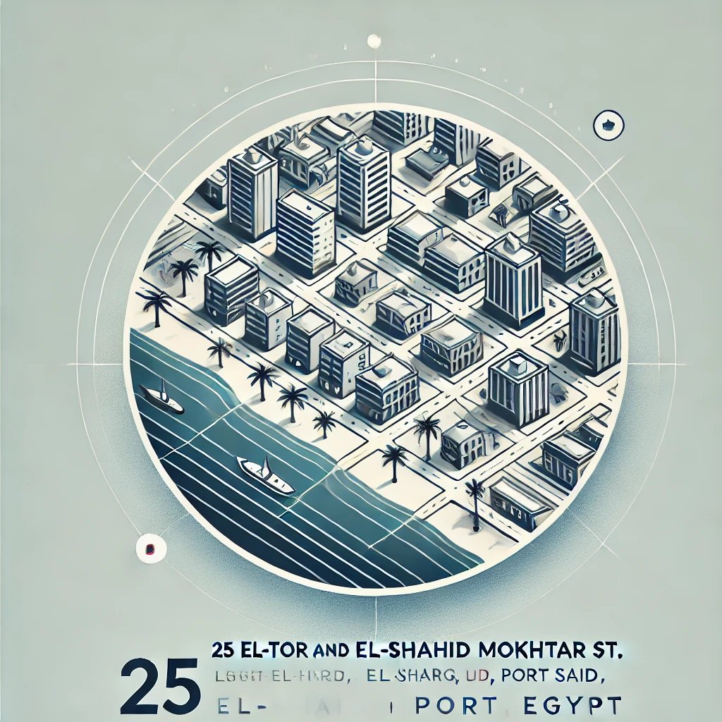 Map showing the location in Port Said, Egypt